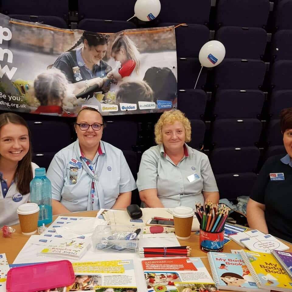 Volunteers at conference stand - Girlguiding East Lothian